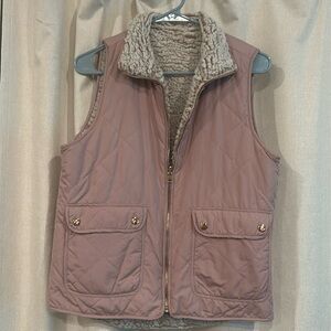 Reversible Pink Quilted & Sherpa vest